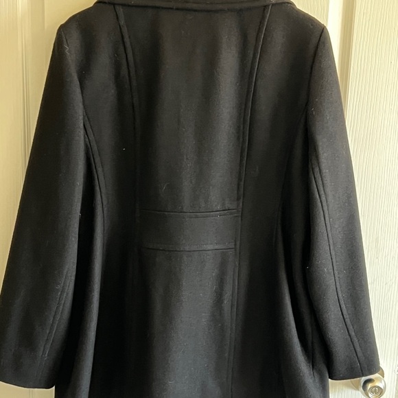 NWOT London Fog Women's Black Peacoat Large - Picture 3 of 7